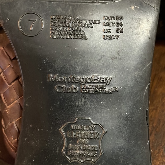 Montego Bay Club Leather Upper Woven Sandals - Picture 6 of 6